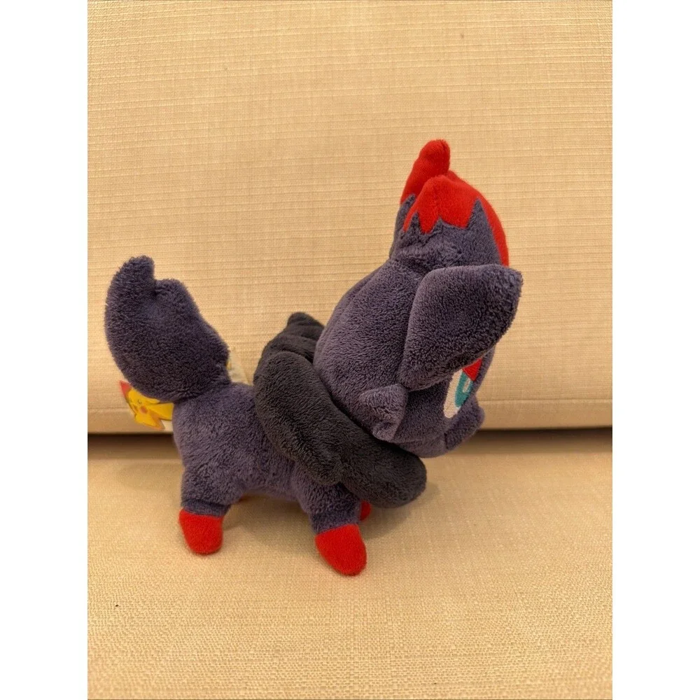 JAKKS Pacific Pokemon Zorua Plush Stuffed Toy 2011 Nintendo Black White BW Soft